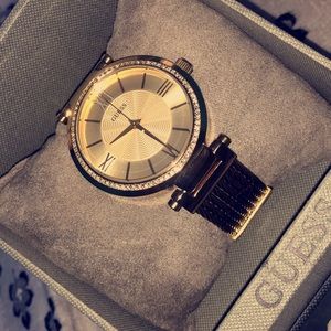 New gold guess watch with box!